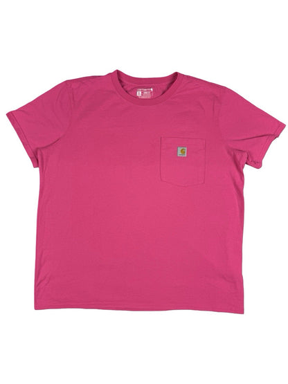 Carhartt Pink K87-W Pocket T-Shirt Loose Fit Women's XL (16-18)