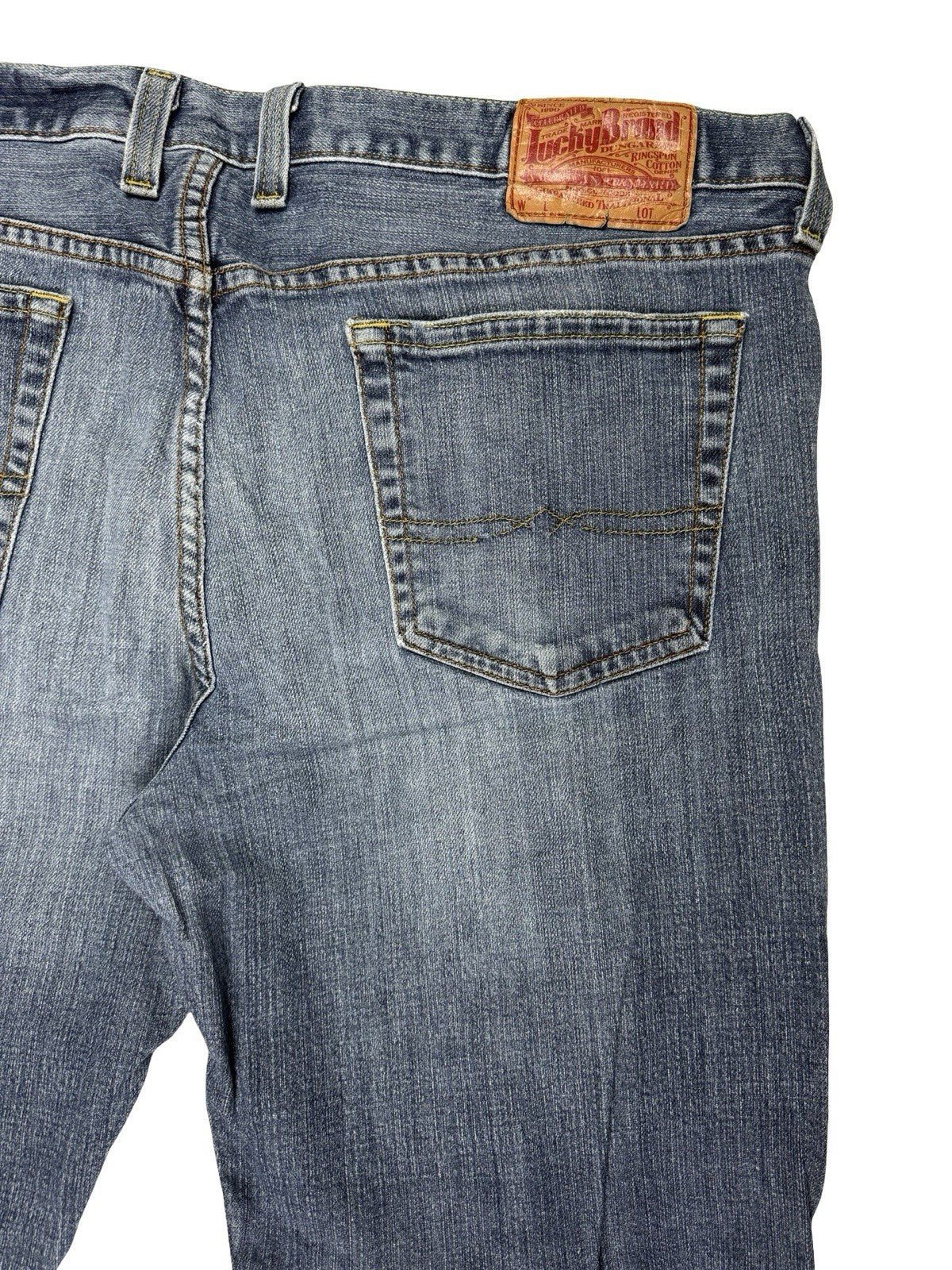 Lucky Brand Y2K Blue Vintage Straight Denim Jeans 38W 30L Made in USA