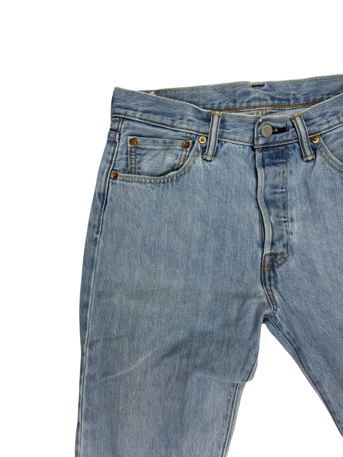 Levi's 501 Blue Denim Straight Leg Jeans 30W 29L