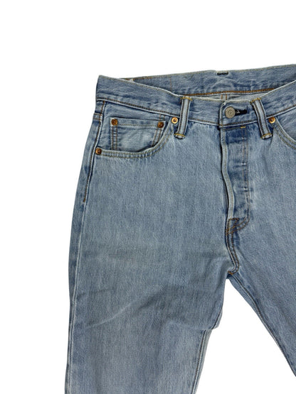 Levi's 501 Blue Denim Straight Leg Jeans 30W 29L