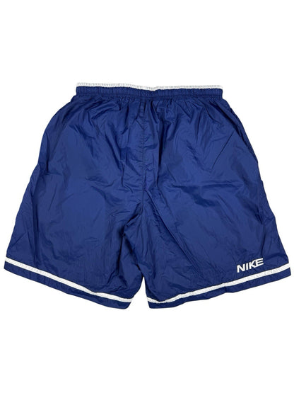 Nike Retro Y2K 00's Blue Lined Spell out Logo Swim Trunk Shorts Large