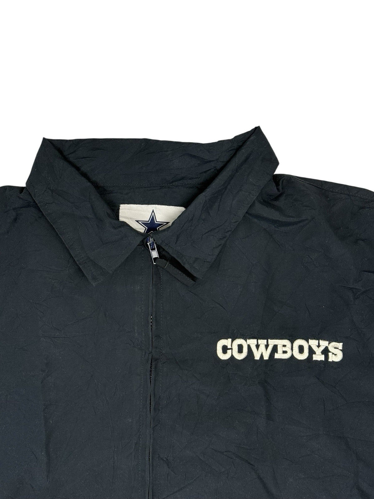 Dallas Cowboys NFL Blue Windbreaker Zip Track Jacket Medium