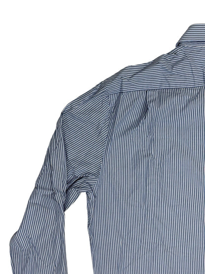 Tommy Hilfiger Blue Striped Collared Shirt Large 16" Collar