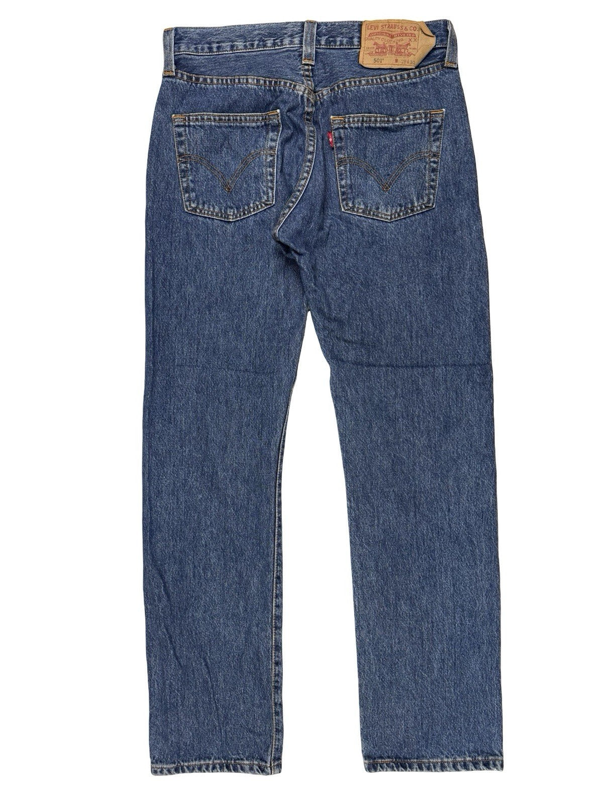 Levi's 501 Original Blue Denim Straight Leg Jeans Size 29W 30L