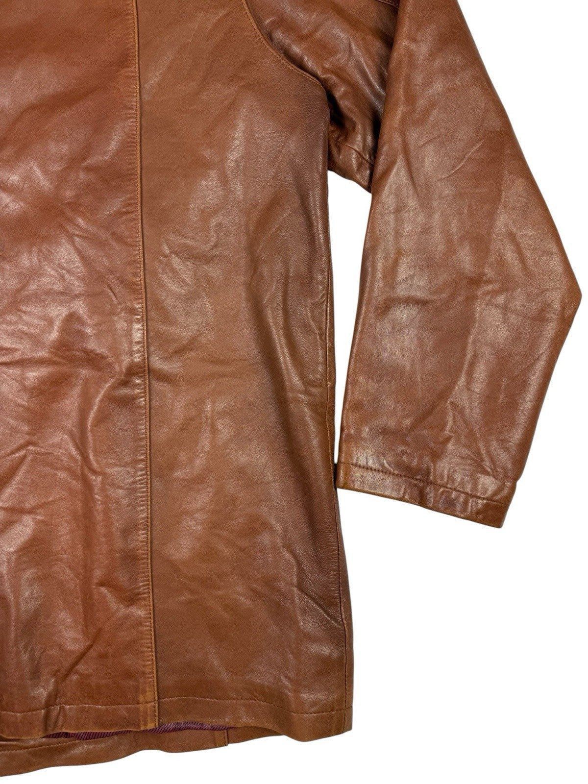 Joseph Barry Retro Brown Genuine Leather Jacket Large