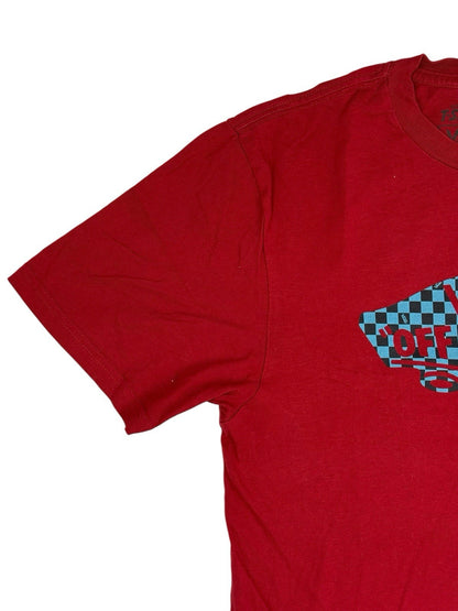 Vans Red Off The Wall Printed Top Boys XL