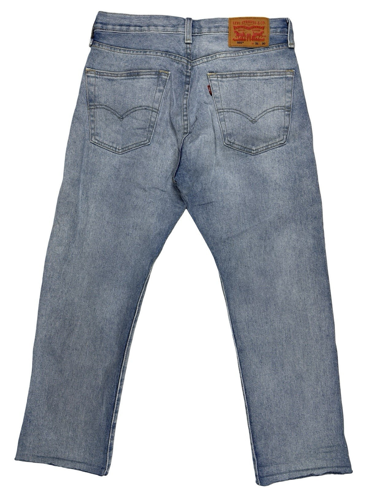 Levi's 501 Faded Blue Straight Leg Denim Jeans 31W 27L