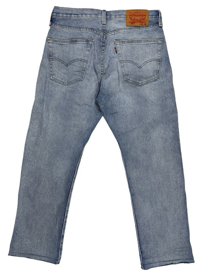 Levi's 501 Faded Blue Straight Leg Denim Jeans 31W 27L