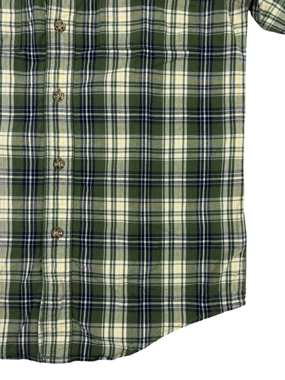Carhartt Green Plaid Cotton Short Sleeve Flannel Shirt Small