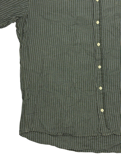 J Crew Green Check Cotton Collared Shirt XL