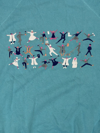 Vintage Blue Mary Hospital Printed LCMH Jumper XL