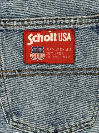 Schott NYC Vintage Blue Denim Jeans 36W 35L