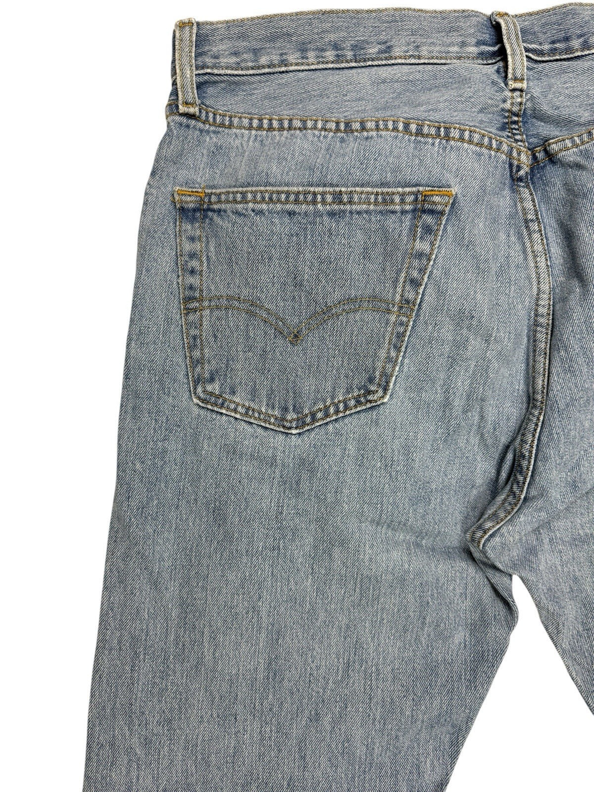 Levi's 501 Light Blue Straight Leg Denim Jeans 34W 30L