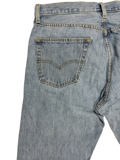 Levi's 501 Light Blue Straight Leg Denim Jeans 34W 30L