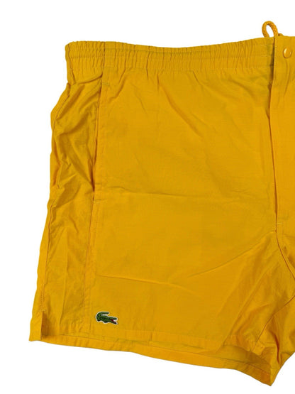 Vintage IZOD Lacoste Yellow Sport Swim Short Trunks Large