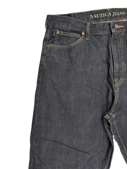 Nautica Blue Loose Fit Wide Leg Denim Jeans 36W 34L