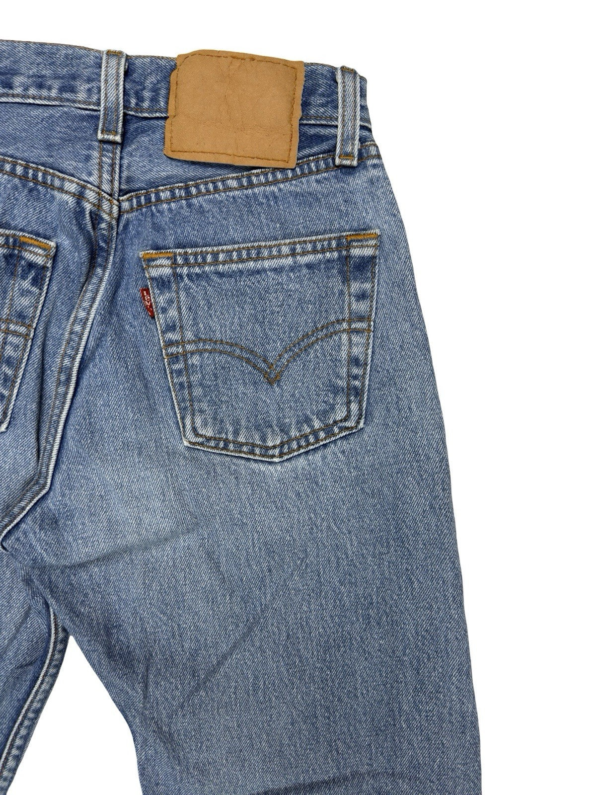 Levi's 501 Vintage Blue Straight Fit Women's Denim Jeans 25W 34L Made In USA