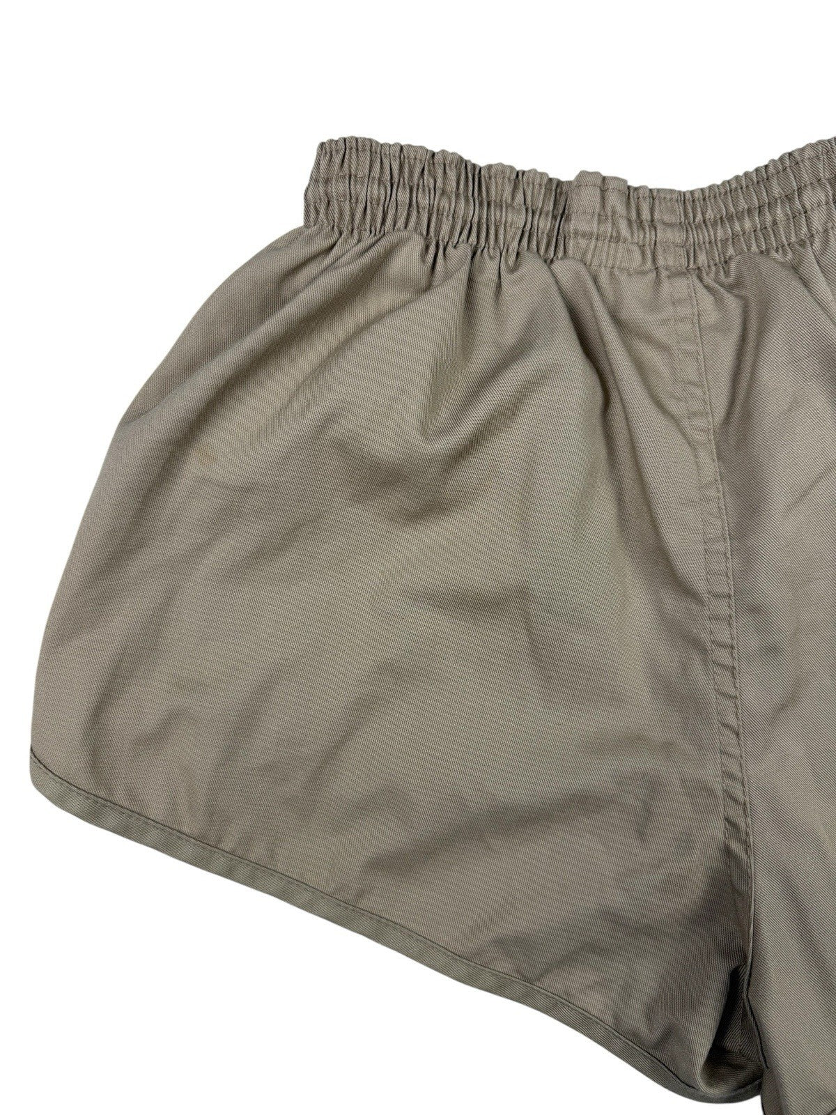 Spalding Retro Beige Lined Athletic Sport Shorts Large