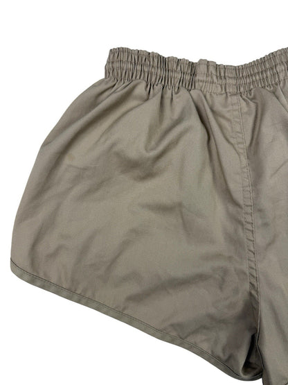 Spalding Retro Beige Lined Athletic Sport Shorts Large