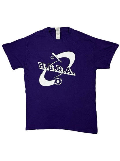 Gildan Purple American School Sports Printed HGRA Top Medium
