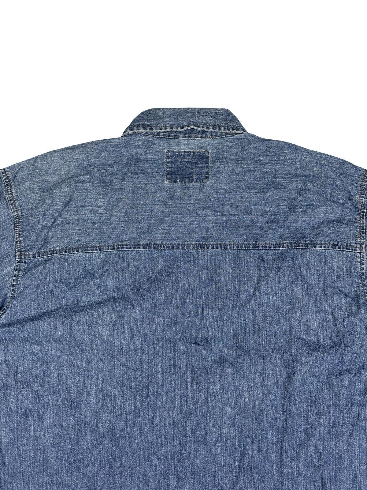 Levi's Vintage Red Tab Blue Chambray Denim Western Shirt Large