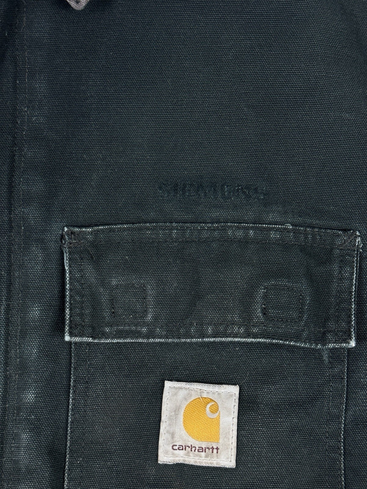 Carhartt C03 Black Quilt Lined Retro Chore Work Jacket XL 48 Regular