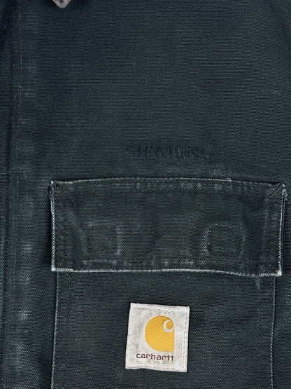 Carhartt C03 Black Quilt Lined Retro Chore Work Jacket XL 48 Regular