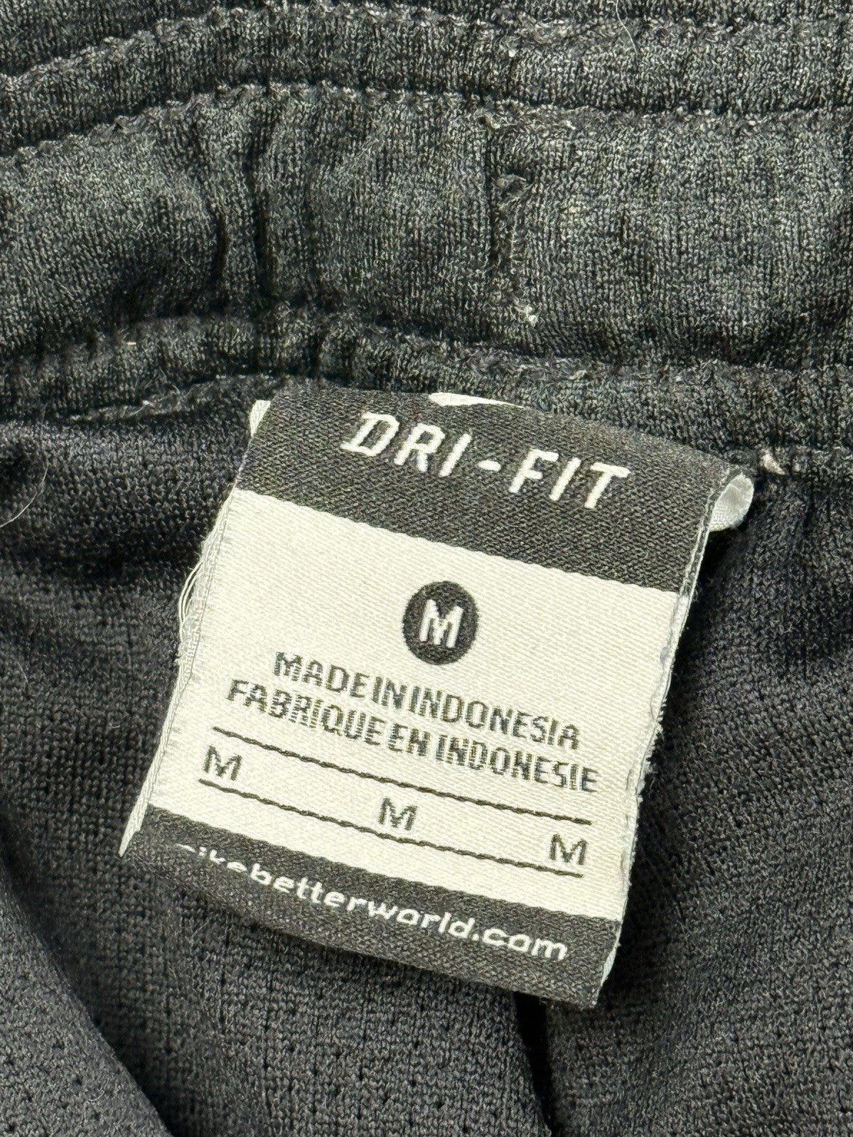 Nike Black Polyester Active Zipped Track Pant Bottoms Medium