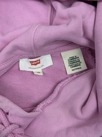 Levi's Pink Printed Big Logo Spellout Hoodie Sweatshirt XS