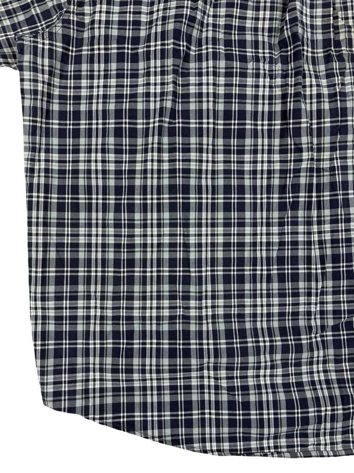 Carhartt Essential Blue Plaid Short Sleeve Button Cotton Shirt 2XL