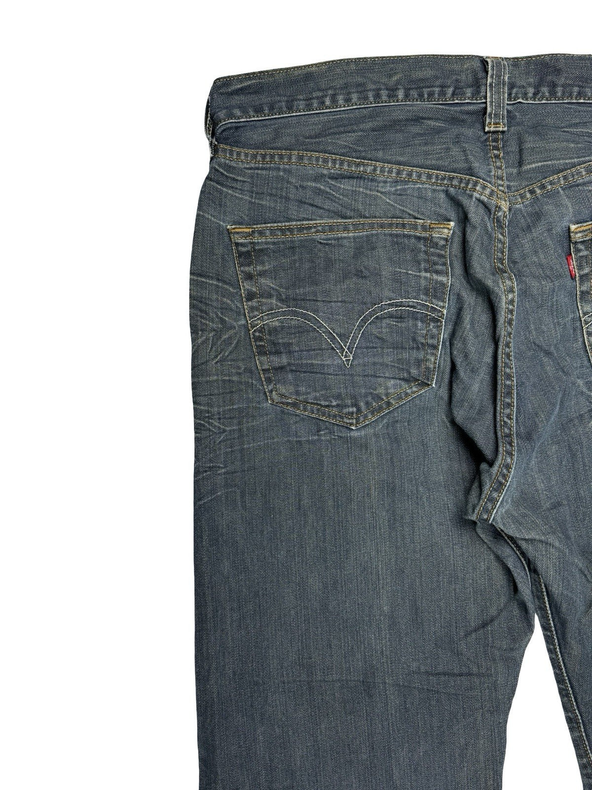 Levi's 501 Blue Straight Leg Button Fly Denim Jeans 36W 32L