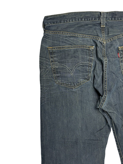 Levi's 501 Blue Straight Leg Button Fly Denim Jeans 36W 32L