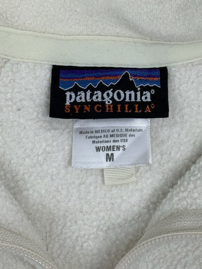 Patagonia Cream White Synchilla Gillet Bodywarmer Medium