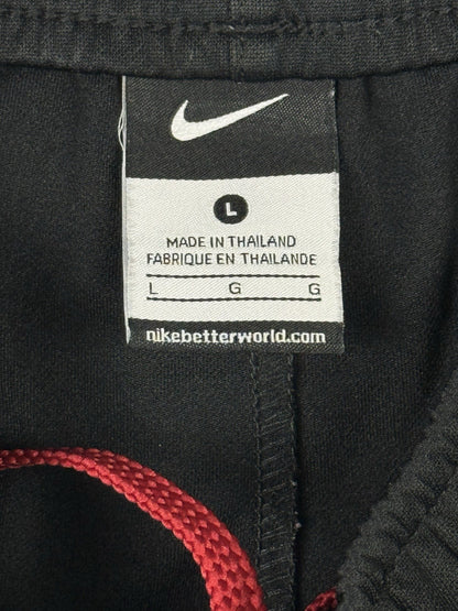 Nike Black Red Polyester Sport Shorts Large
