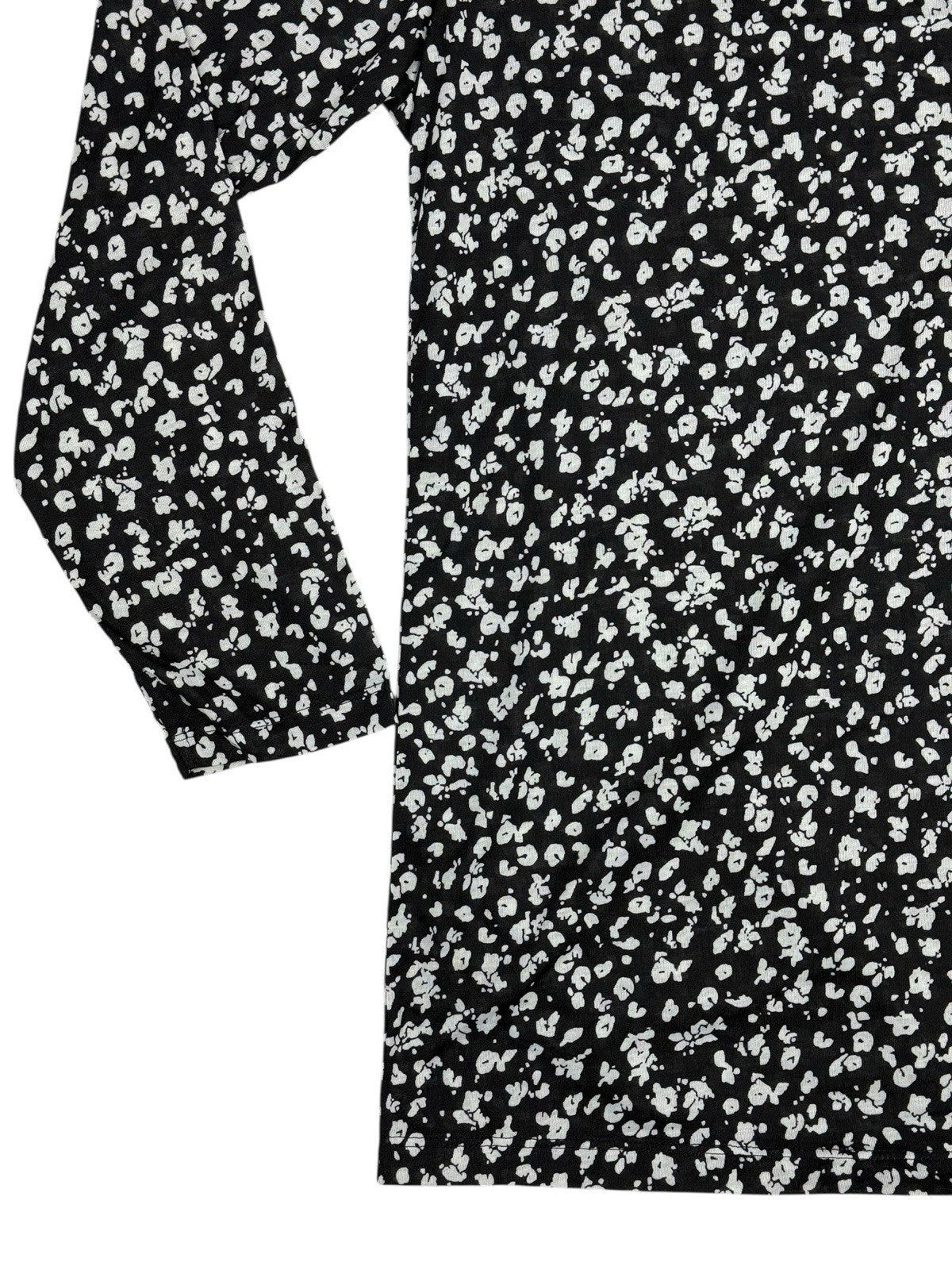 BNWT M&S Black Leopard Print Long Sleeve Polyester Top