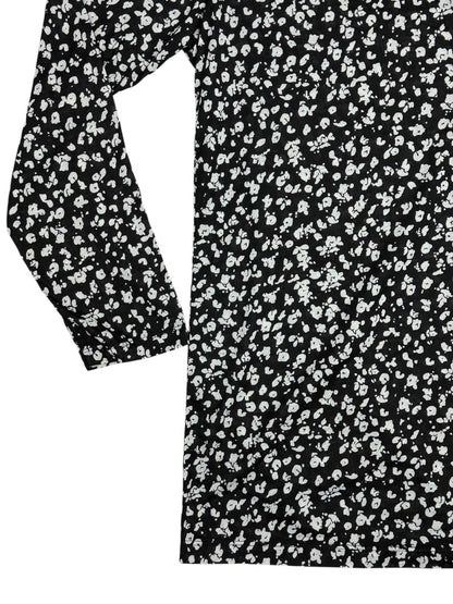 BNWT M&S Black Leopard Print Long Sleeve Polyester Top
