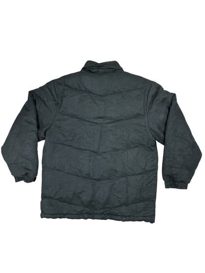 Nike Air Jordan Retro Grey Plaid Lined Puffer Jacket Small