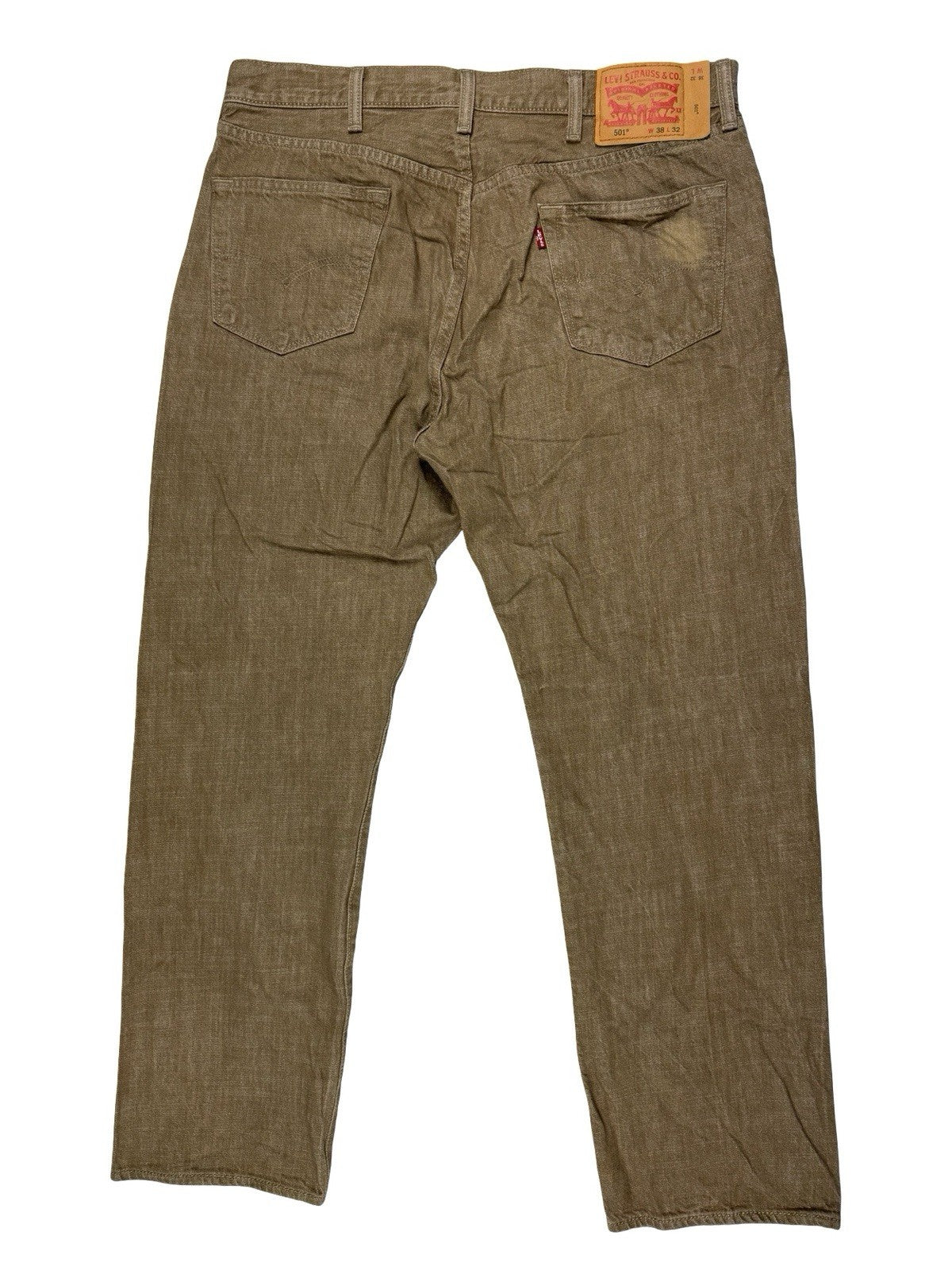 Levi's 501 Brown White Oak Cone Denim Jeans 38W 32L