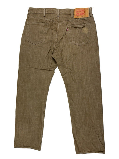 Levi's 501 Brown White Oak Cone Denim Jeans 38W 32L