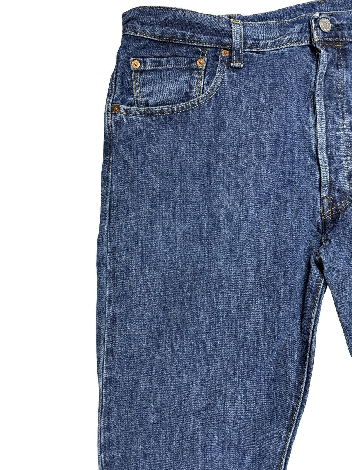 Levi's 501 Blue Straight Leg Denim Jeans 38W 32L