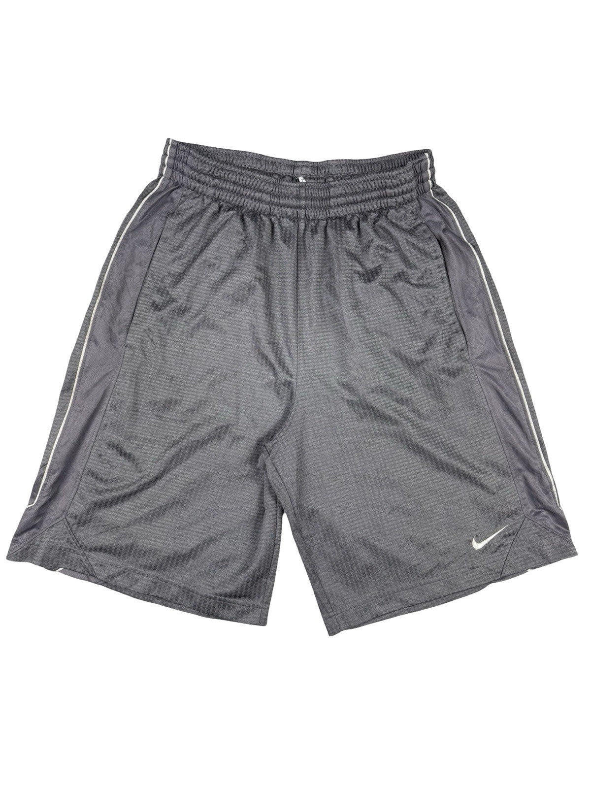 Nike Grey Polyester Basketball Sport Active Shorts Small