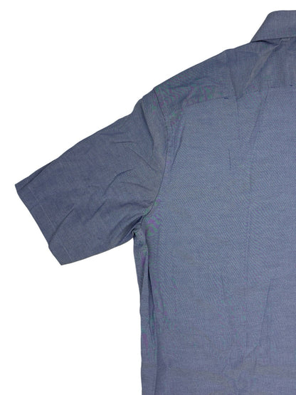 Tommy Hilfiger Blue Regular Fit Short Sleeve Collared Shirt Large