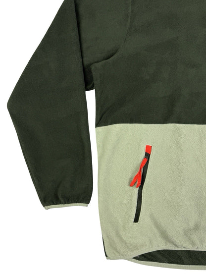 Columbia Green Colourblock Half Zip Outdoor Fleece Jumper 2XL