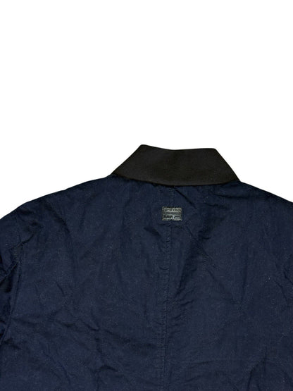 G Start Raw Blue Quilted Zip Bomber Jacket Medium