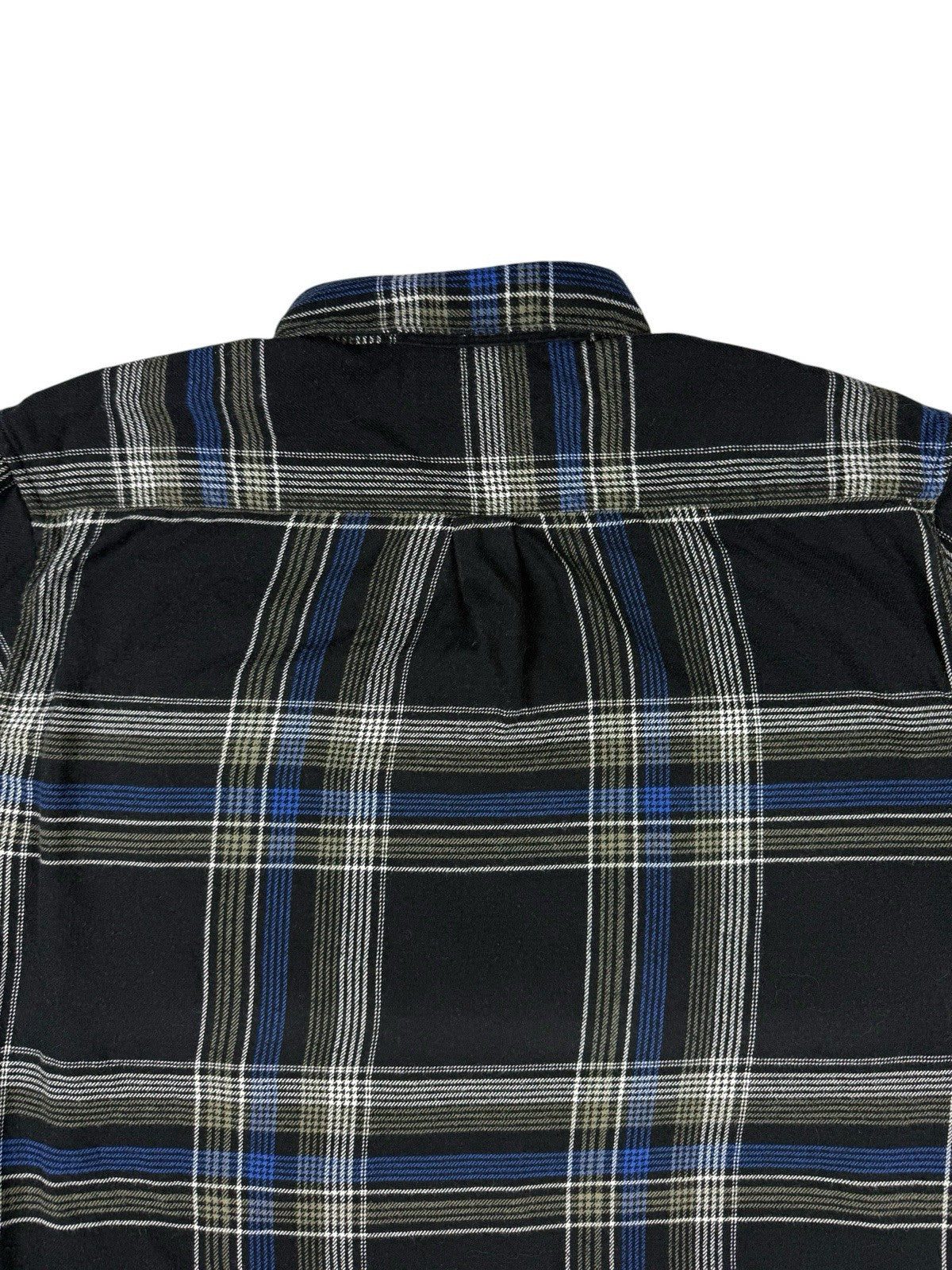 Barbour Black Plaid Check Cotton Button Up Shirt XL