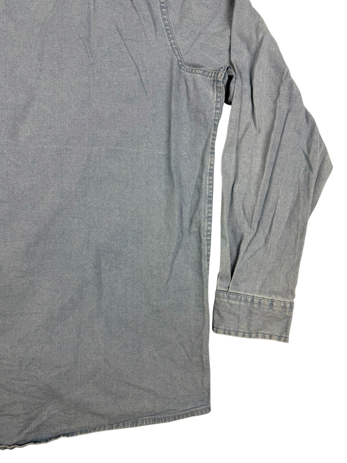 Wrangler Flex Comfort Blue Denim Western Shirt Large