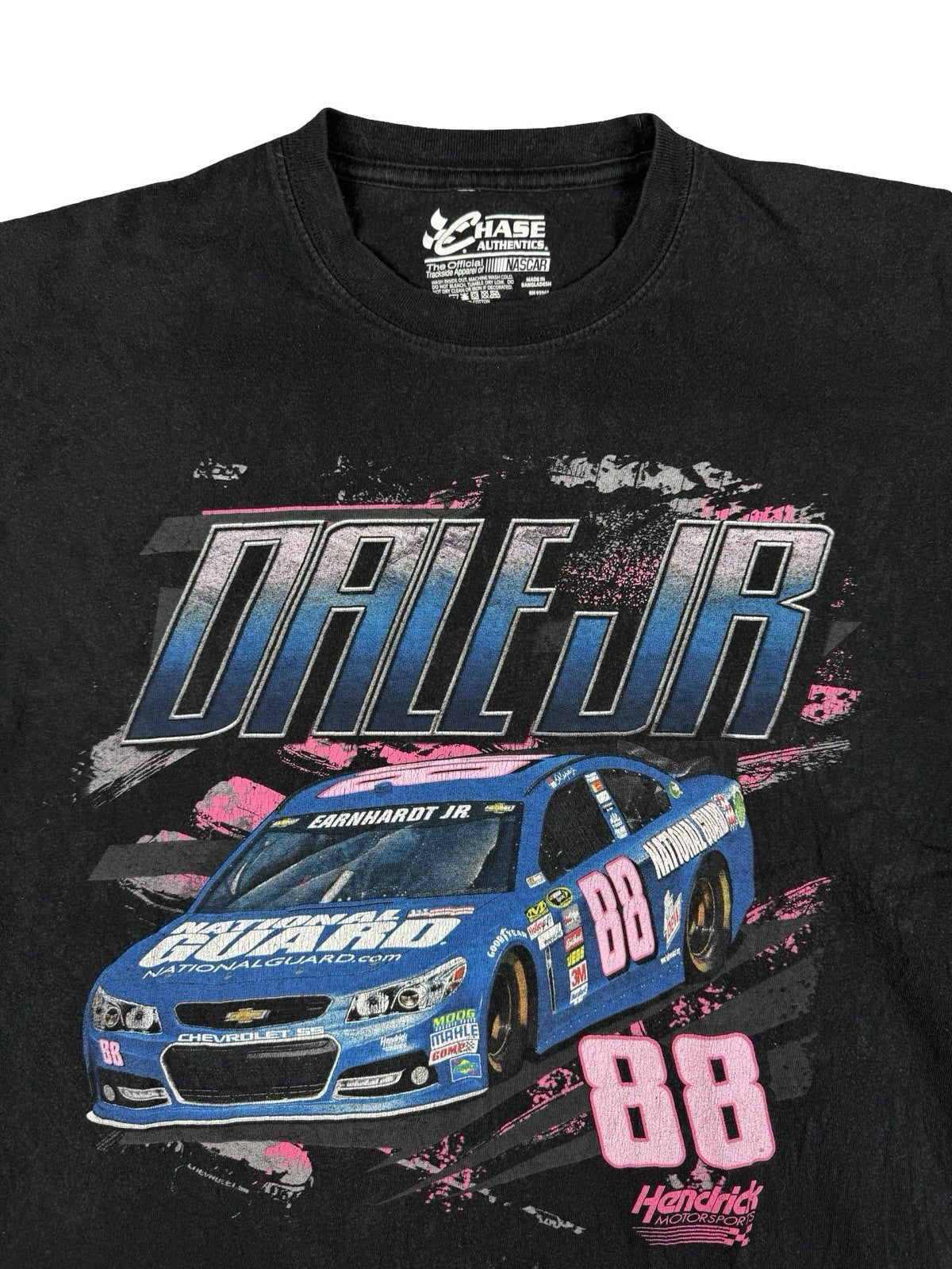 Chase Authentics NASCAR Dale Earnhardt Jr Black Printed Top Medium
