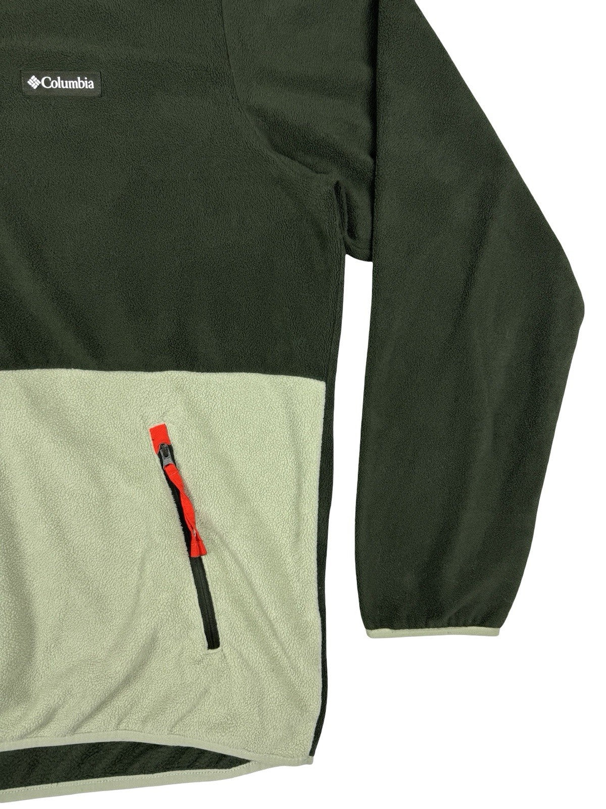 Columbia Green Colourblock Half Zip Outdoor Fleece Jumper 2XL