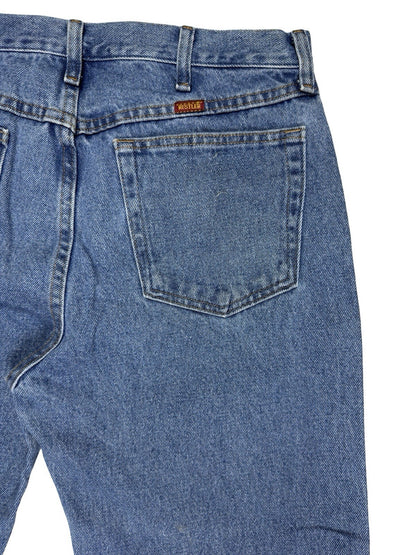 Rustler Wrangler Blue Denim Straight Leg Jeans 34W 32L