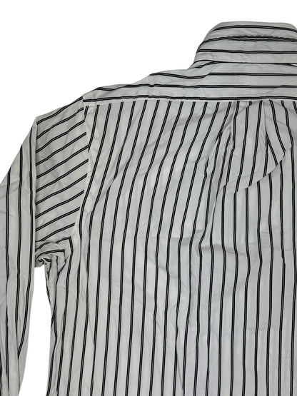 Polo Ralph Lauren White Striped Slim Fit Collared Shirt Large